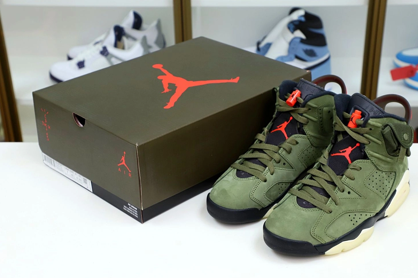 SCOTT X JORDAN TRAVIS 6 'OLIVE' AIR RETRO 1019